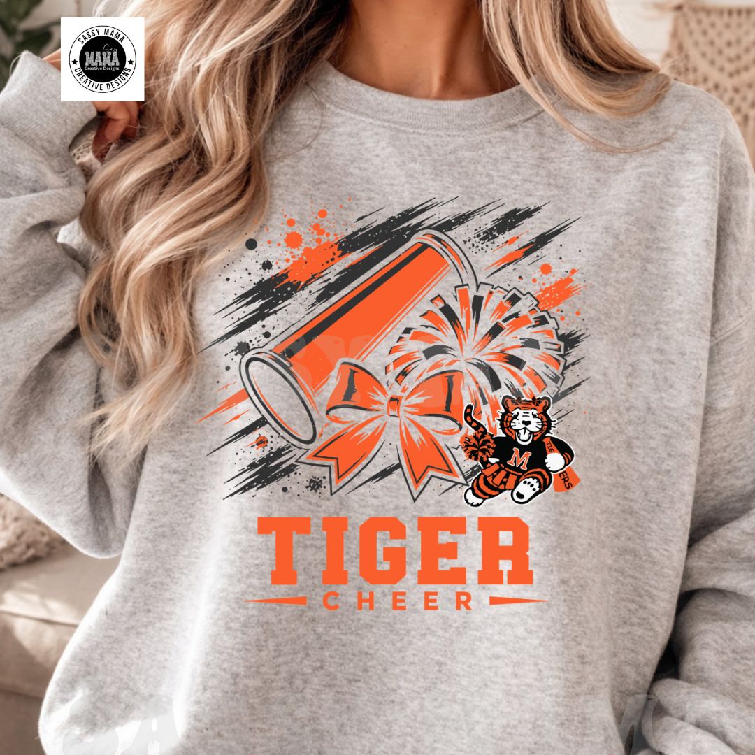 📣 Pom-Poms &amp; Tiger Pride 🧡 Massillon Cheer Shirt