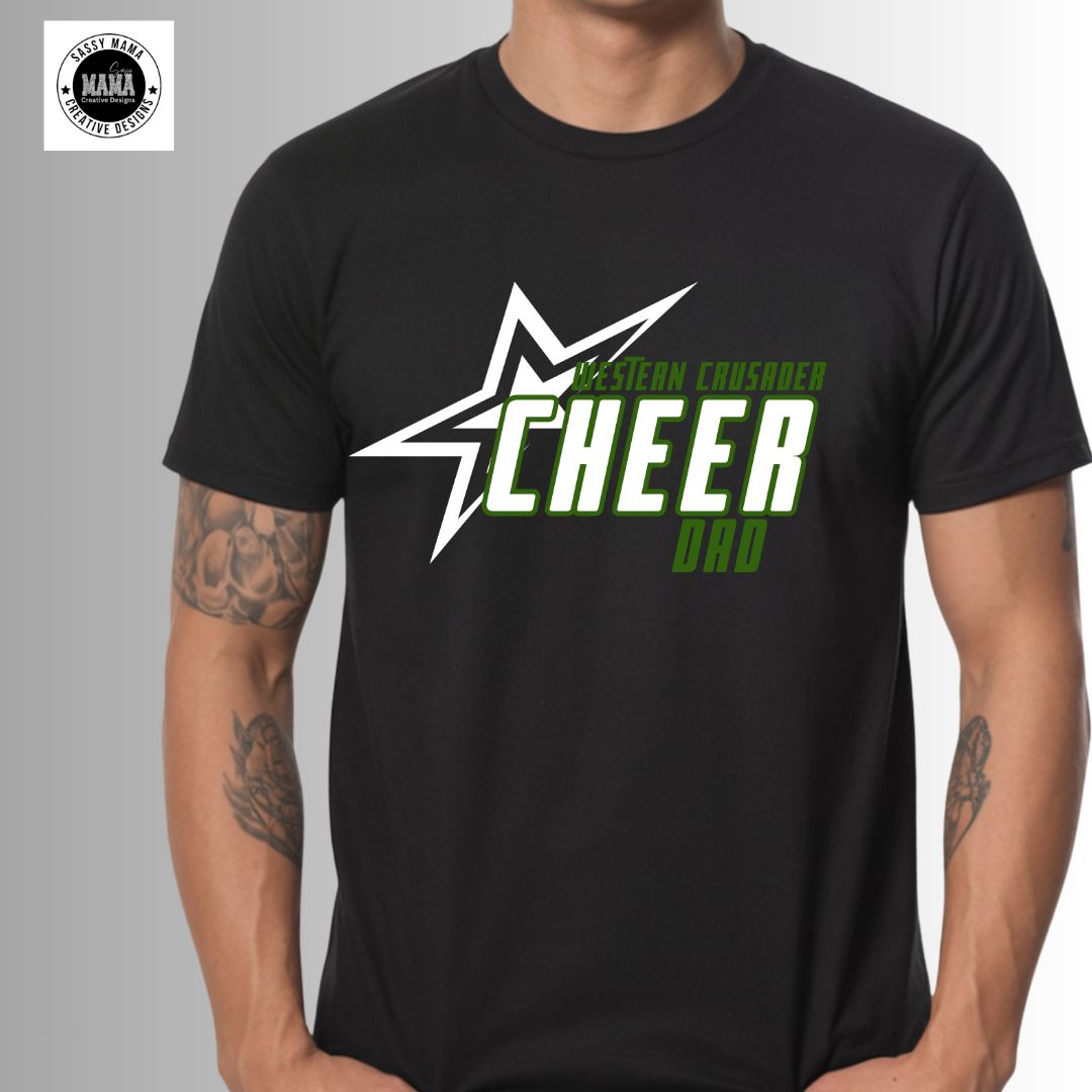 Western Crusader Cheer Dad All Star Shirt✨💚