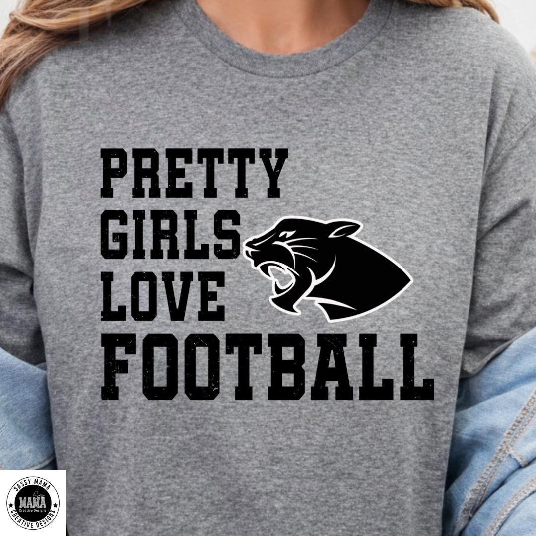Pretty Girls Love Panther Football🖤💛😎