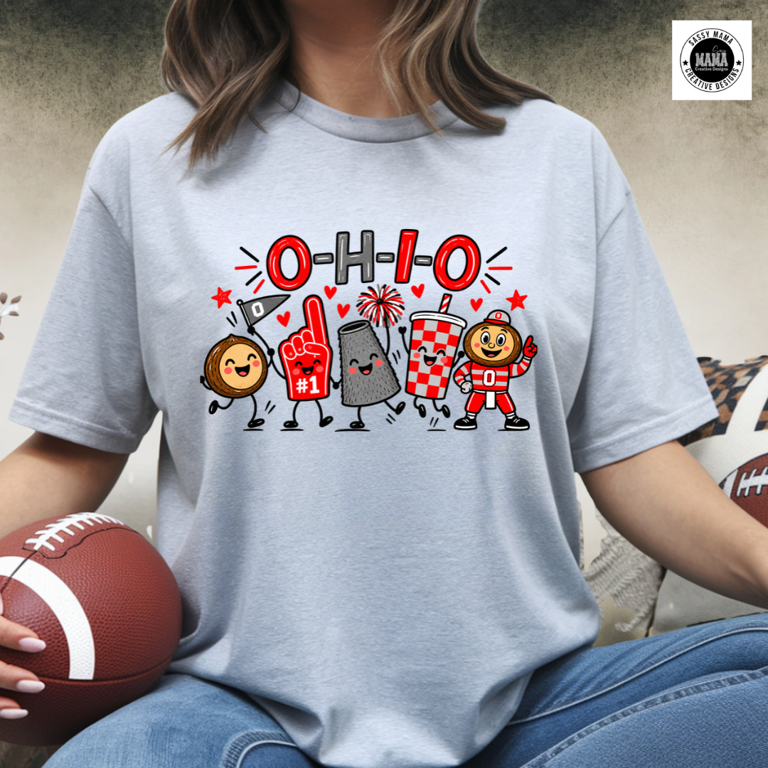 Ohio Game Day Crew — Buckeye Spirit Edition ❤️🩶🏈