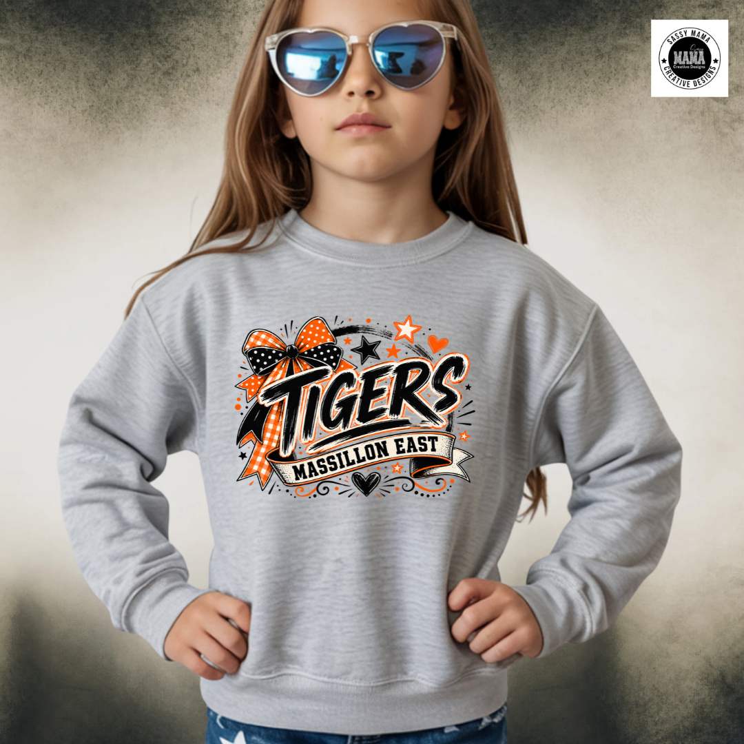 Tiger Spirit &amp; Bows — Massillon Elementary Edition 🐯🎀🧡🖤