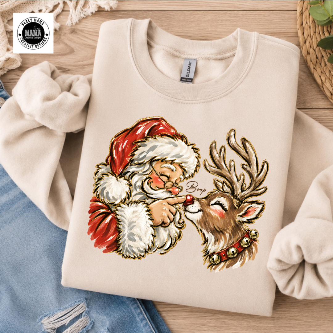 🎅🦌❤️ Santa &amp; Rudolph — Boop the Red Nose Edition