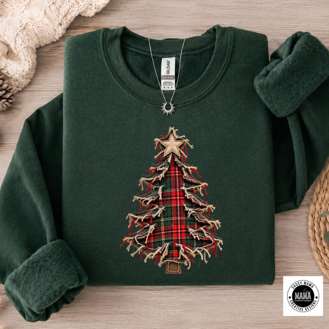 🎄❤️ Homespun Christmas — Rustic Plaid Tree Edition 🌲✨