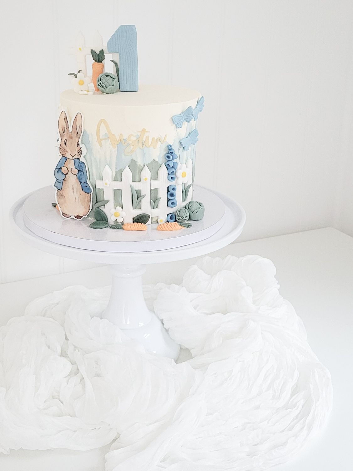 Customisable Handmade Children's Birthday Cake with Personalised Topper