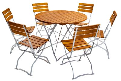 Biergartenmöbel Set 100 cm Rundtisch