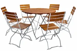 Biergartenmöbel Set 100 cm Rundtisch