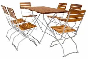 Biergartenmöbel Set 120 x 75 cm Stuhl 01bg