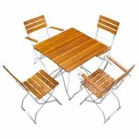 Biergartenmöbel Set Tisch 04bg 75X75 cm 2 Stühle 01bg 2 Sessel 03bg