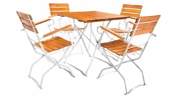 Biergartenmöbel Set 75 x 75 cm mit Armlehne