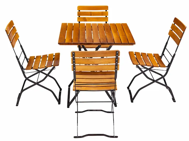 Biergartenmöbel Set Tisch 04bgs 75X75 cm 4 Stühle 01bgs