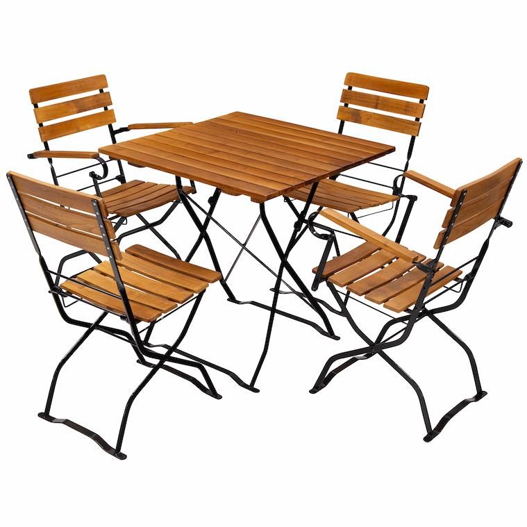 Biergartenmöbel Set Tisch 04bgs 75X75 cm 2 Stühle 01bgs 2 Sessel 03bgs