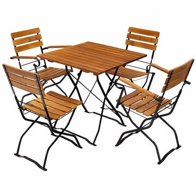 Biergartenmöbel Set Tisch 04bgs 75X75 cm 2 Stühle 01bgs 2 Sessel 03bgs