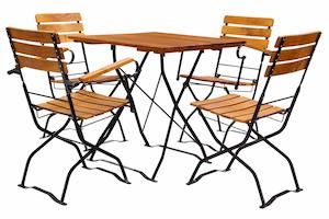 Biergartenmöbel Set Tisch 04bgs 75X75 cm 2 Stühle 01bgs 2 Sessel 03bgs