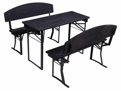 Bierzeltgarnitur klein mit gerundeter Rückenlehne