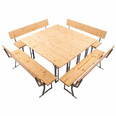 Bierzeltgarnituren 164 cm quadratisch aufgestellt