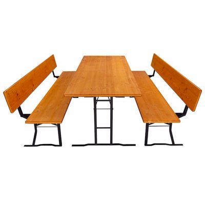 80er Bierzeltgarnitur mit XXL Bänken aus Douglasienholz 80er Bierzeltgarnitur mit XXL Bänken aus Douglasienholz