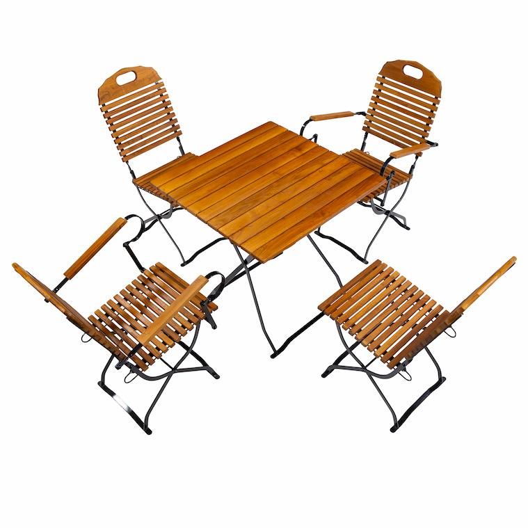 Biergartenmöbel Set mit Griff 75x75 cm