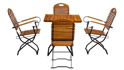 Biergartenmöbel Set mit Griff 75x75 cm