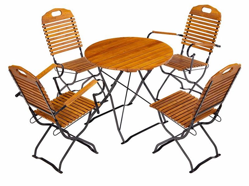 Biergartenmöbel Set mit Griff 75x75 cm