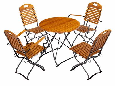 Biergartenmöbel Set mit Griff 75x75 cm