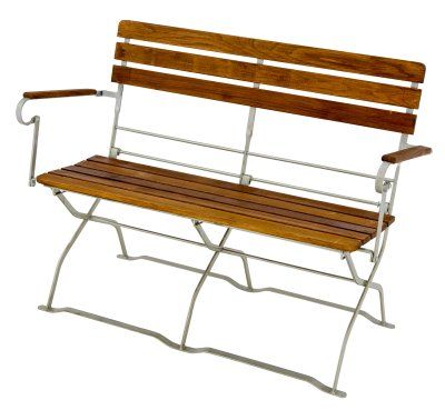 Biergartenbank mit Armlehne