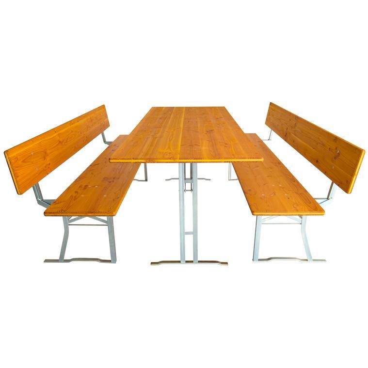 Bierzeltgarnitur 80 cm mit T-Gestell