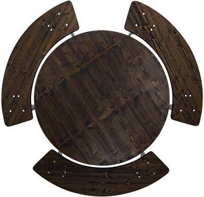 Runde Bierzeltgarnitur 120 cm Ebenholz