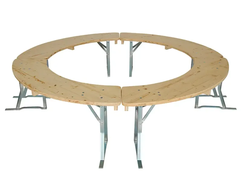 Rundgarnitur 120 cm mit 4 Bänken