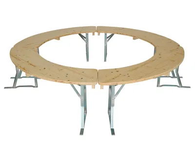 Rundgarnitur 120 cm mit 4 Bänken