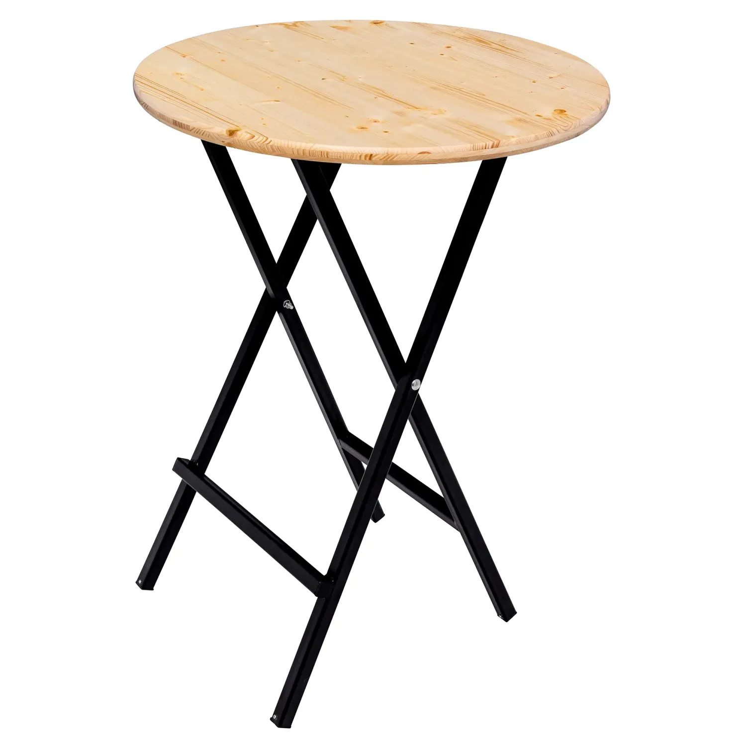 Stehtisch mit 80 cm Holzplatte