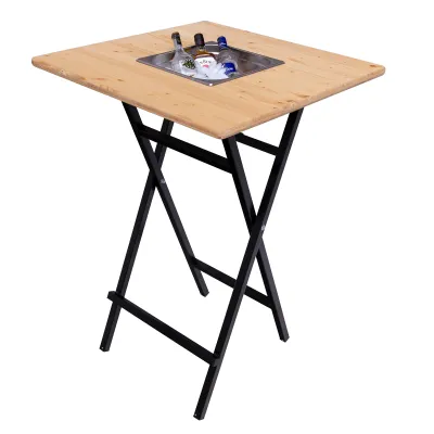 Stehtisch 80x80 mit Ausschnitt
