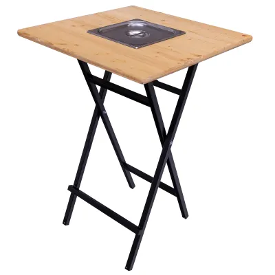 Stehtisch 80x80 mit Ausschnitt