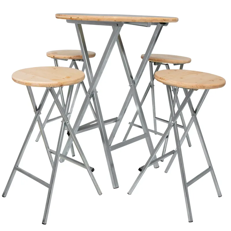 Stehtisch 80 cm mit Hockern