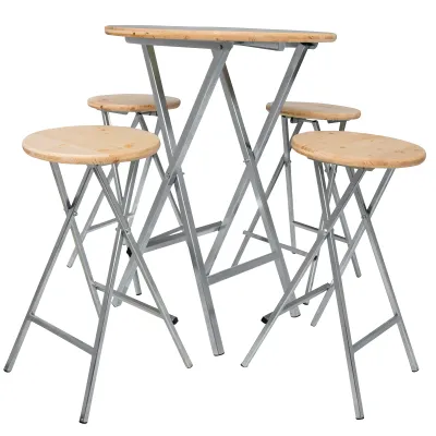 Stehtisch 80 cm mit Hockern