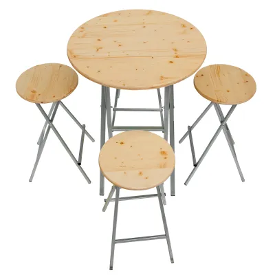 Stehtisch 80 cm mit Hockern