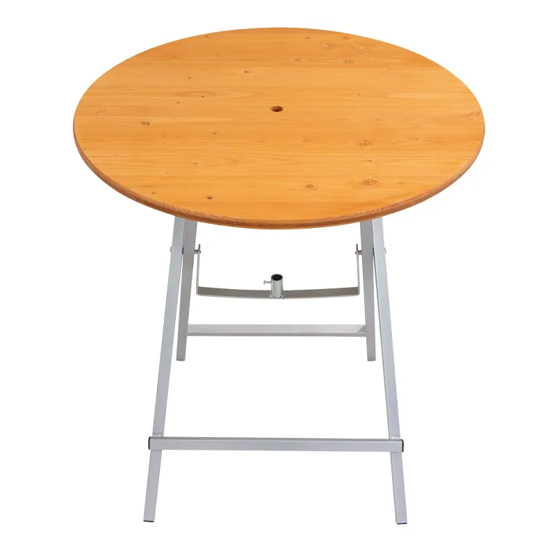 Stehtisch 100 cm Douglasie mit Schirmhalterung