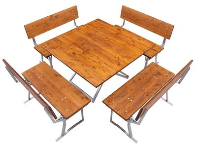 Quadratische Bierzeltgarnitur extra breit Quadratische Bierzeltgarnitur extra breit