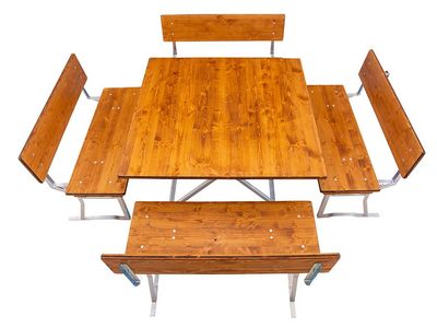 Quadratische Bierzeltgarnitur extra breit