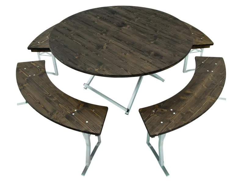 Runde Bierzeltgarnitur 150 Ebenholz