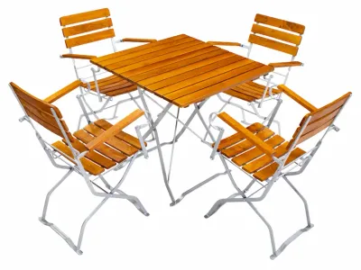 Biergartenmöbel Set 75 x 75 cm mit Armlehne