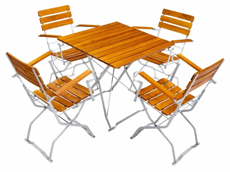 Biergartenmöbel Set 75 x 75 cm mit Armlehne