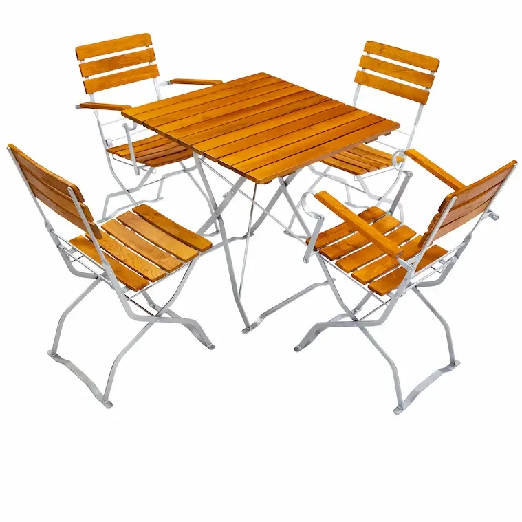 Biergartenmöbel Set Tisch 04bg 75X75 cm 2 Stühle 01bg 2 Sessel 03bg