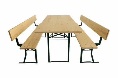 Festzeltgarnitur mit Lehne 220 x 80 cm