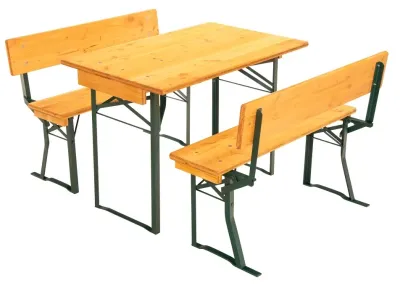 Bierzeltgarnitur aus geölter Douglasie Holzfarbe Natur