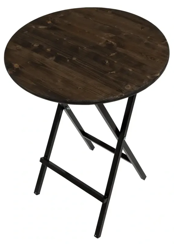 Stehtisch Fichte im Farbton Ebenholz