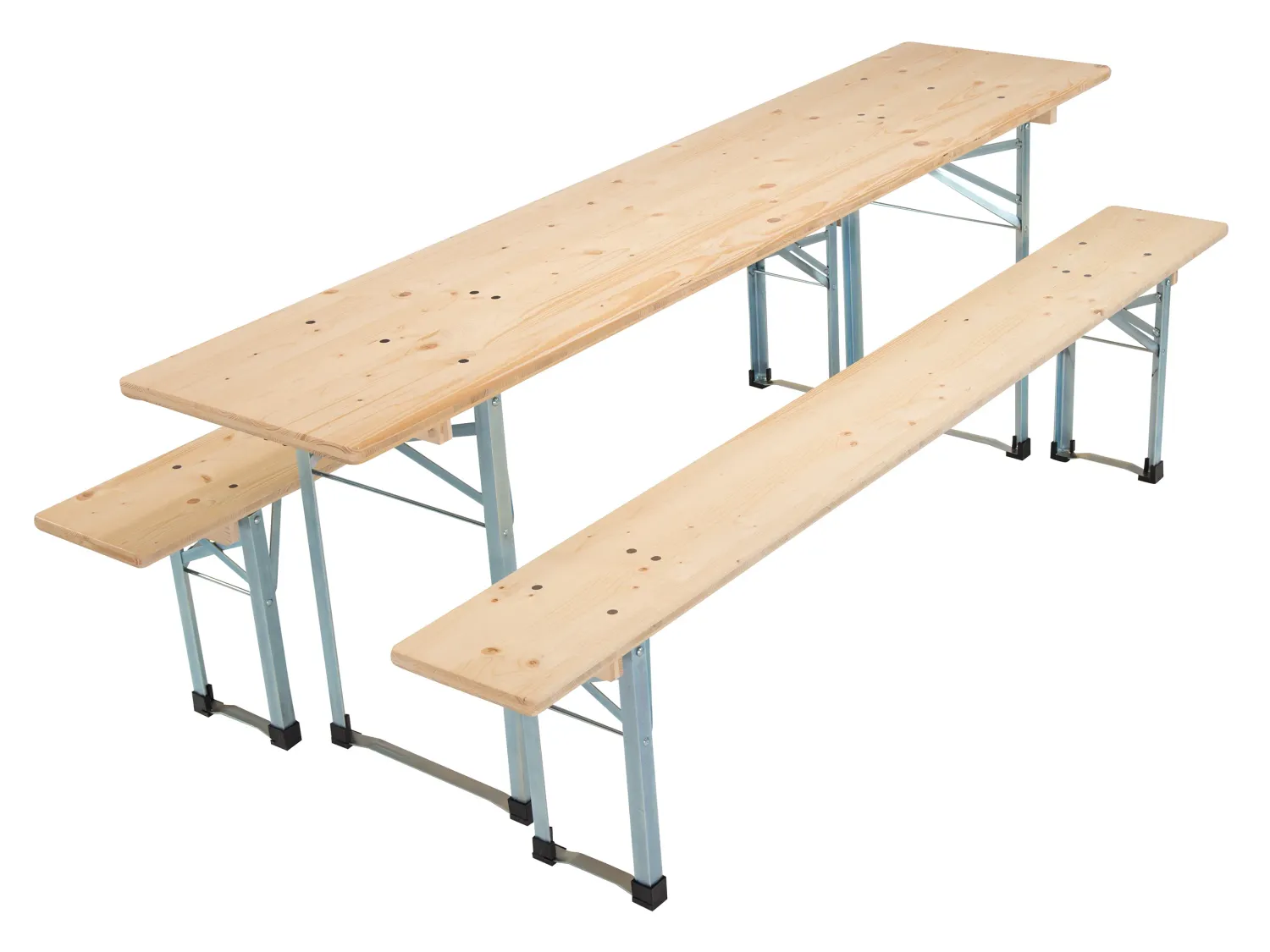 Bierzeltgarnitur Standard verzinkt, Gestellfarbe: galvanisch verzinkt