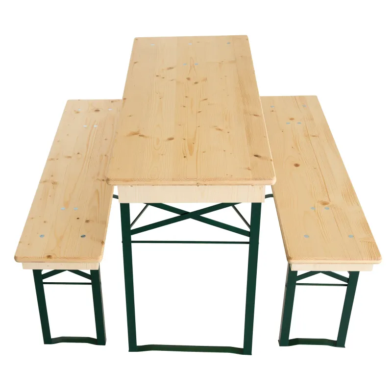 Kurze Bierbänke und kurzer Tisch mit jeweils 110 cm Länge