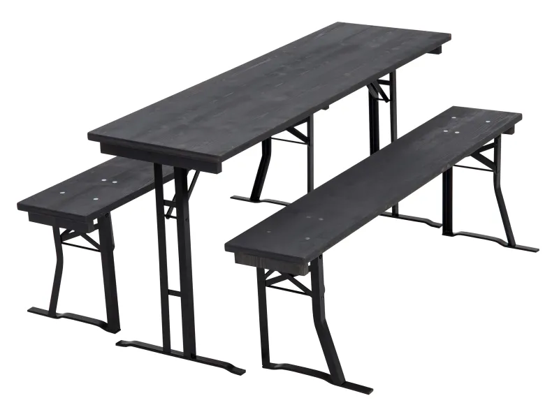 Bierzeltgarnitur kantig für 6 Personen