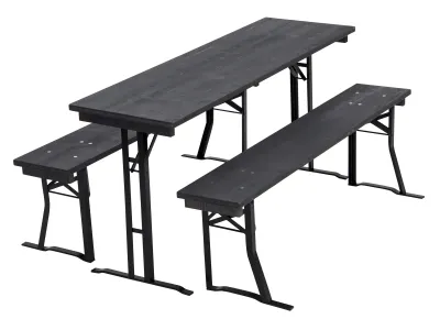 Bierzeltgarnitur kantig für 6 Personen