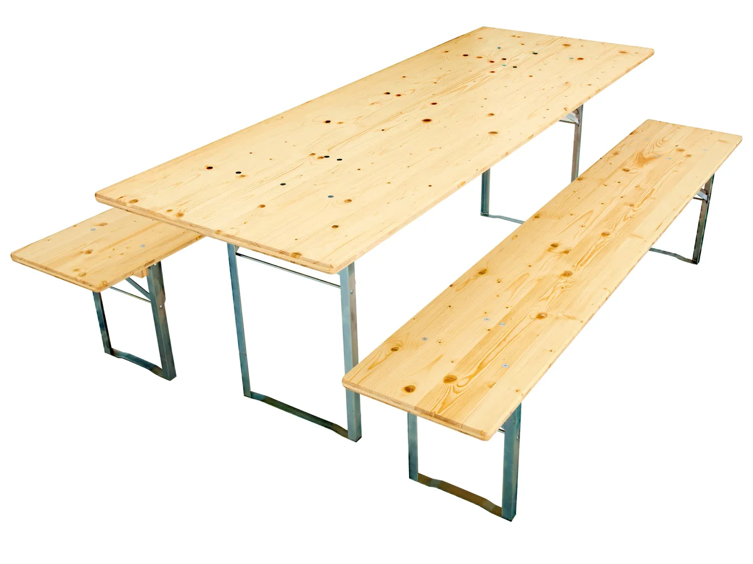 Bierzeltgarnitur XXL, Gestellfarbe: galvanisch verzinkt